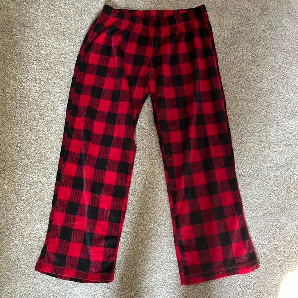 Flirtitude Fleece Buffalo Check Pajama Pants